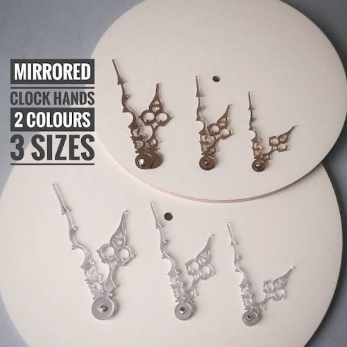 Silver Mirrored Clock Hands Laser Cut Acrylic for Resin Epoxy Etsy