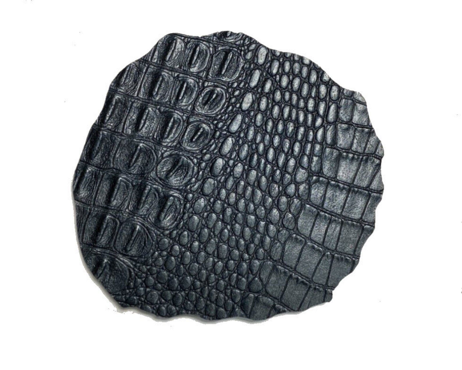 13cm 5'' Crocodile Leather Embossed Coaster Silicone Etsy