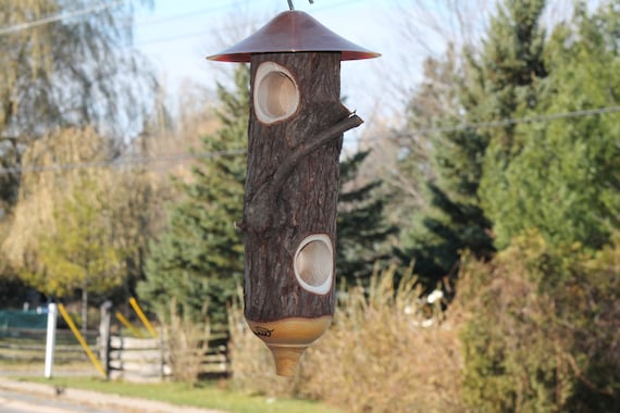 Mangeoire à Suif, bois, cèdre, cuivre, décoration extérieur