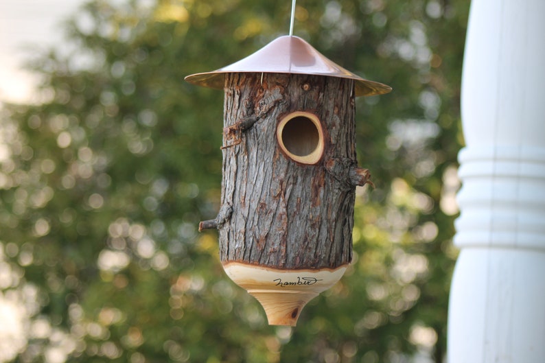 Birdhouse bird house birds hut garden cedar hut Etsy