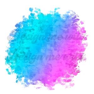 Background Sublime | Transparent Background | Printful Designs | Bright Neon Color Splash Background | Brushstroke Painting | Sublime PNG