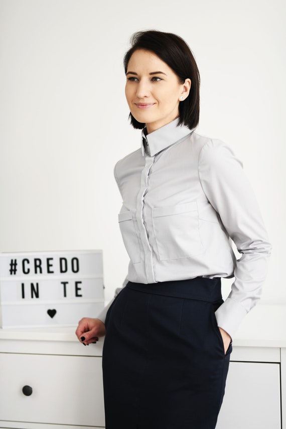 stylish formal shirts for ladies