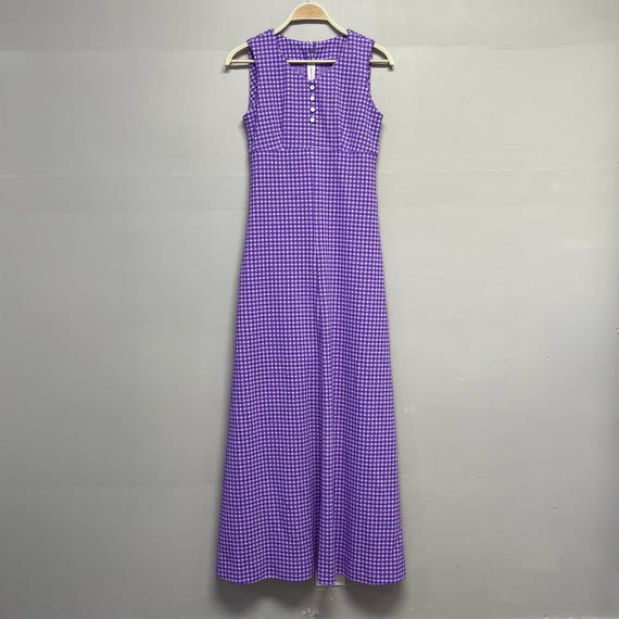 purple gingham maxi dress Morning Glory Gingham ~ five-tiered Nightingale Dress Super Cute Dresses