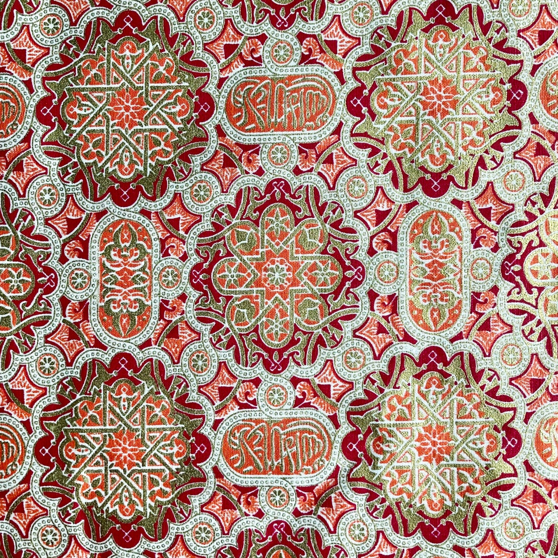 Vintage Middle Eastern Inspired Fabric Etsy