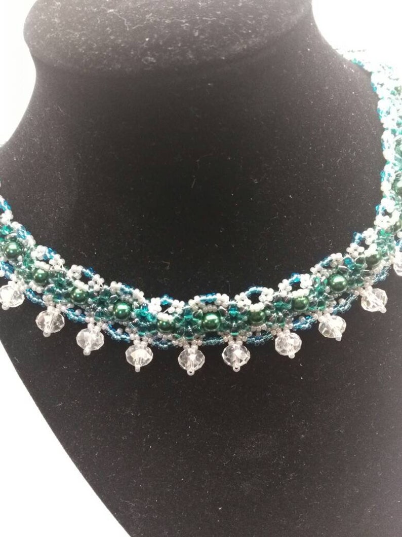22 Inch Long Beaded Necklace free shipping.