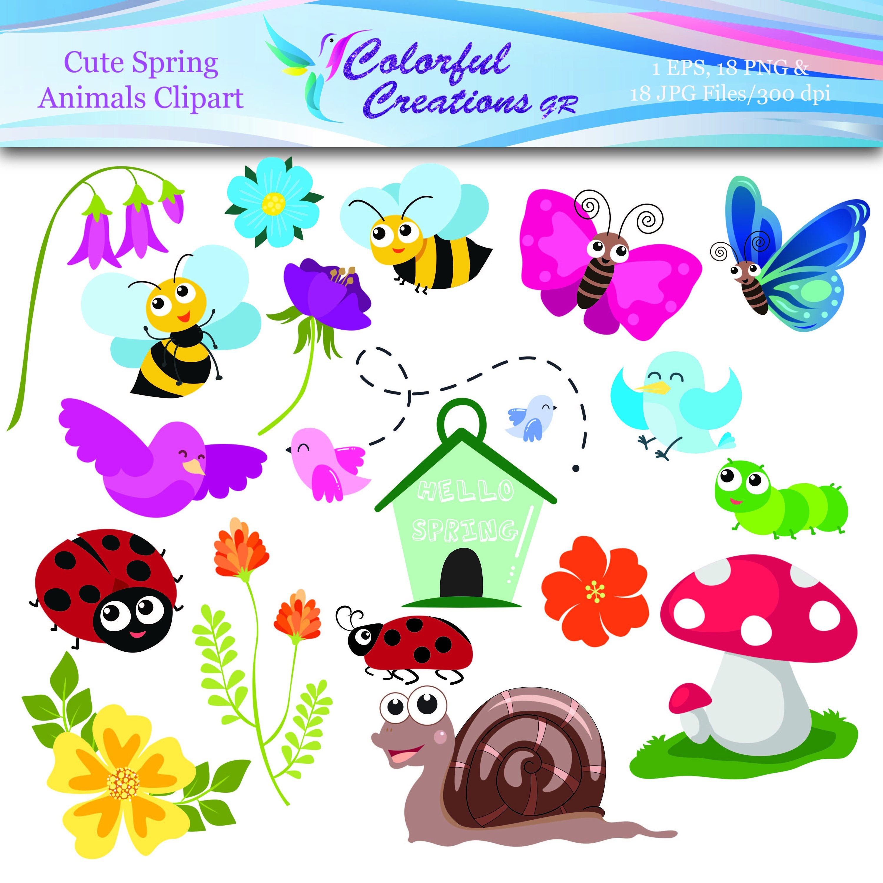 Digital Clipart Cute Digital Images - Etsy Norway