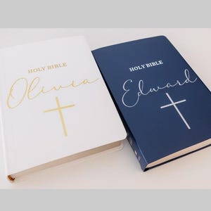 Personalized Bible| Custom KJV, NKJV, NIV |Christian Gift, Wedding, Baptism, Confirmation, Keepsake| Custom Bible| Holy Bible| English Bible