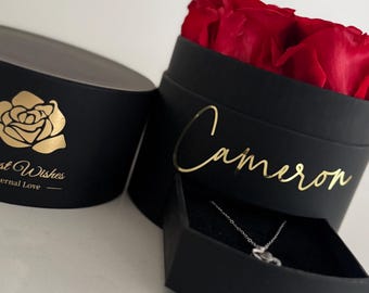 Eternity Rose Box| Forever Rose Box| Personalized Rose Gift Box| Valentines Day| Girlfriend Gifts| Couple gifts| Couples| Mother’s Day