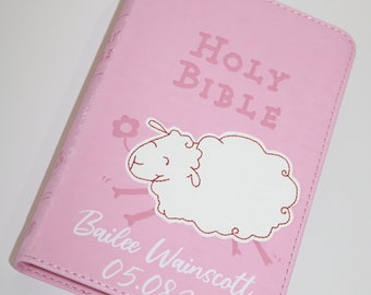 Personalized Children’s Bible- Gift Holy Bible, Faux Leather, International Children’s Bible, Baptism, Christenings, Gifts, Gifts for Baby