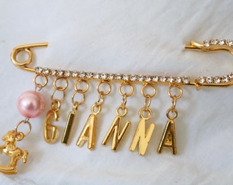 Personalized Baby Pins|Stroller Pin|Baptism Pin|Baby Pin|Greek Baby Pin|Baby Name Pin|Welcome baby| Baby gift| Welcome Baby gift| Newborn