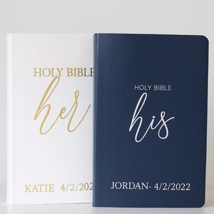 Personlig Bibel | Anpassad KJV, NKJV, NIV | Kristen gåva, bröllop, dop, konfirmation, minnessak | Anpassad Bibel | Bibeln | Engelsk Bibel bild 3
