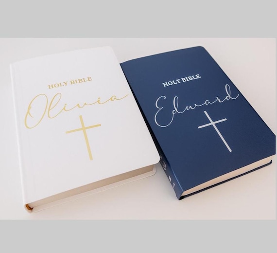 Personalized Bible| Custom KJV, NKJV, NIV |Christian Gift, Wedding, Baptism, Confirmation, Keepsake| Custom Bible| Holy Bible| English Bible