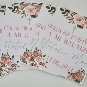 Baptism Wine Labels~ Personalized Baptism Wine Label- Confirmation - Communion- Baptism- Spanish Baptism- Bautizo- Gracias Por acompanaeme-