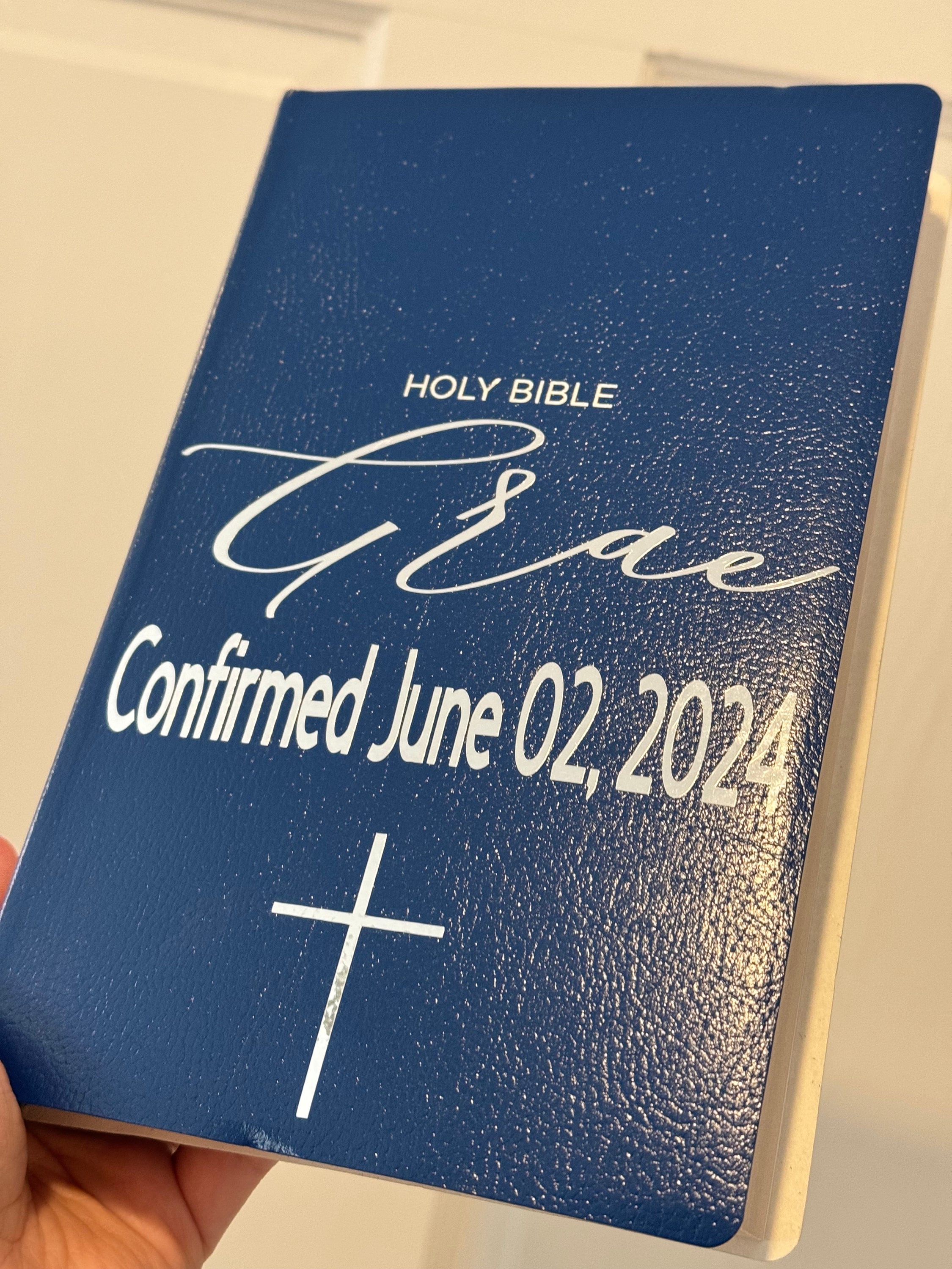 Personalized Bible Custom KJV/NKJV/NIV| Gift Holy Bible| Faux Leather King James Version|Baptisms|Weddings|Christenings|First Holy Communion