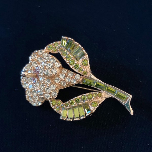 Pell goldtone flower pin brooch Mary Beth Burchard vintage