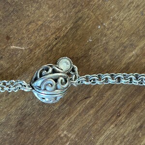 Brighton chain necklace with filigree ball silver tone bild 5