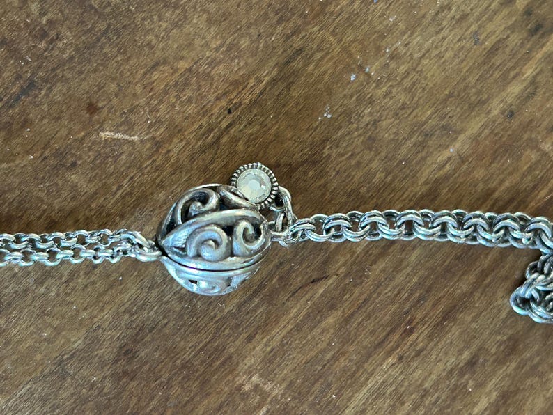 Brighton chain necklace with filigree ball silver tone bild 5