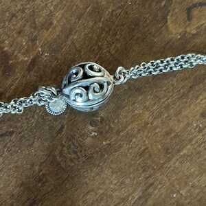 Brighton chain necklace with filigree ball silver tone bild 4