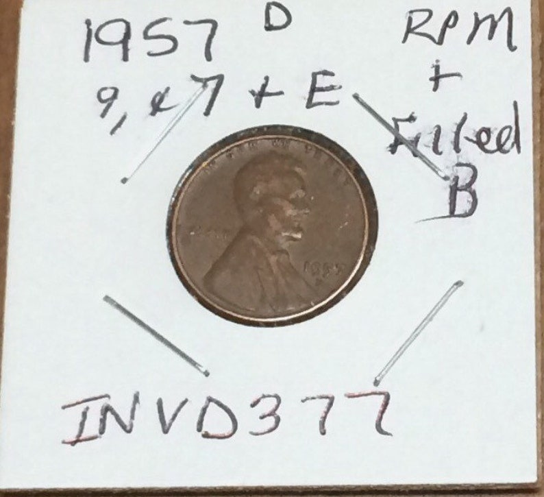 Free Shipping 1957 D ERROR Lincoln Wheatback Penny #INVD377