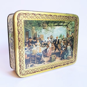 Ancient tin cookie box Jan Steen General Biscuit Company