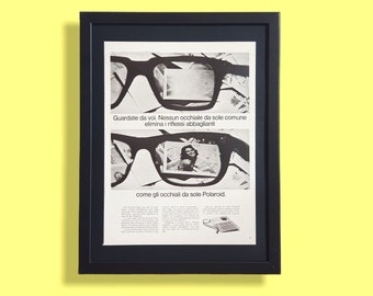 Original advertising poster vintage Polaroid sunglasses - Year 1966