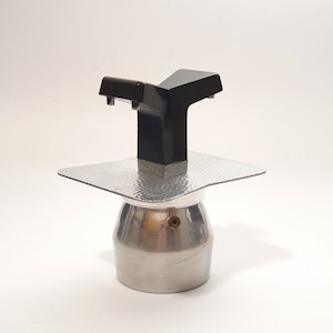 Vintage Italian coffee maker "LUXA", aluminum espresso coffee maker for 4 cups, design G.B. Pedrini 60s