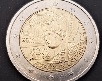 2 euro commemorative commemorative coin - Austria 2018 centenary of the Republic of Austria