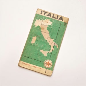 Stradario, cartina stradale, mappa vintage, carta turistica, rete autostradale carburanti Caltex Nord Italia 1:600.000 anno 1967