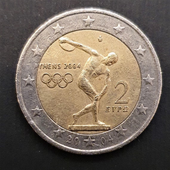 2ユーロ記念記念コイン - ギリシャ2004年アテネオリンピック - Etsy 日本