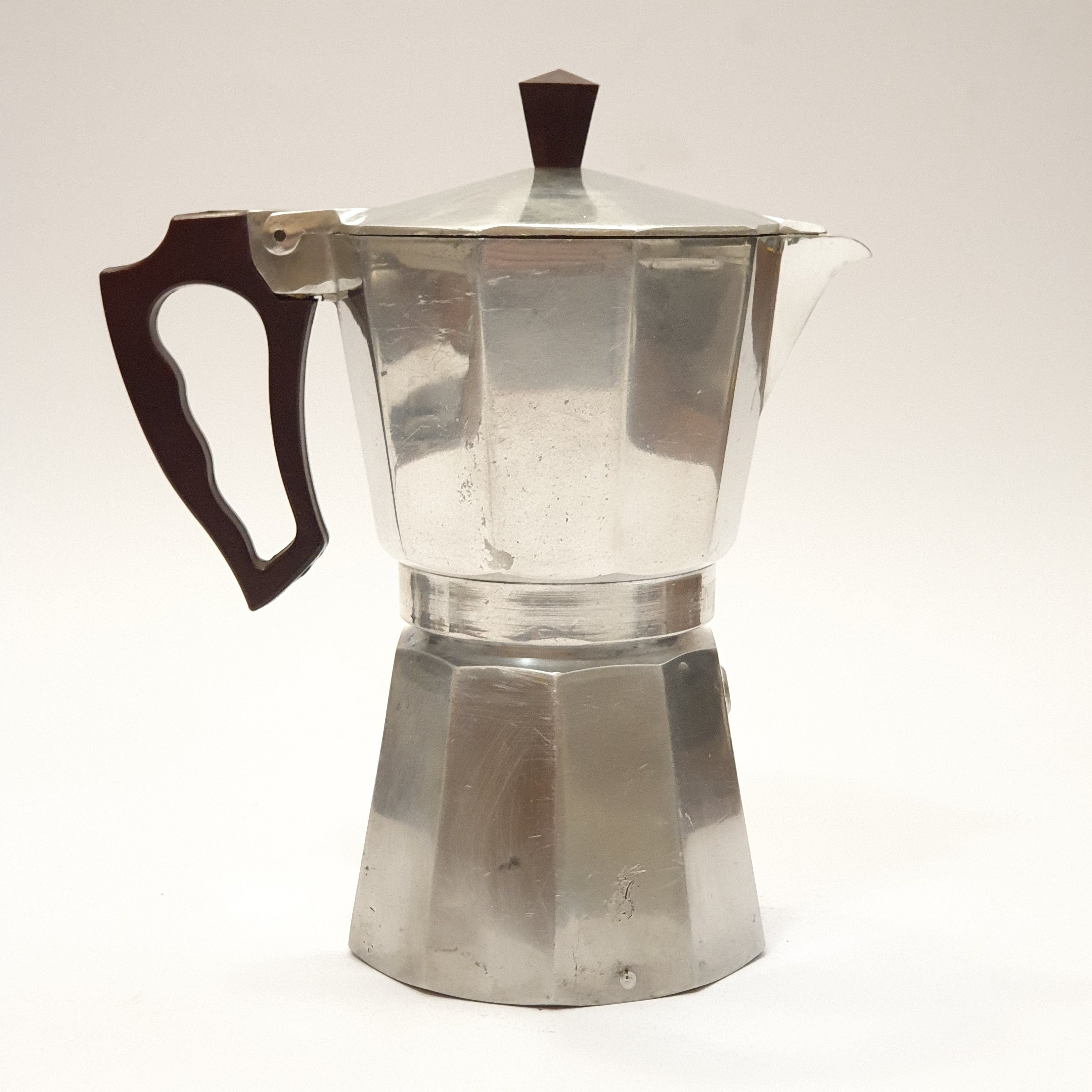 Vintage Andorra Express Fili Puppieni Alpu Coffee Maker Italy Patina Metal  Nice!