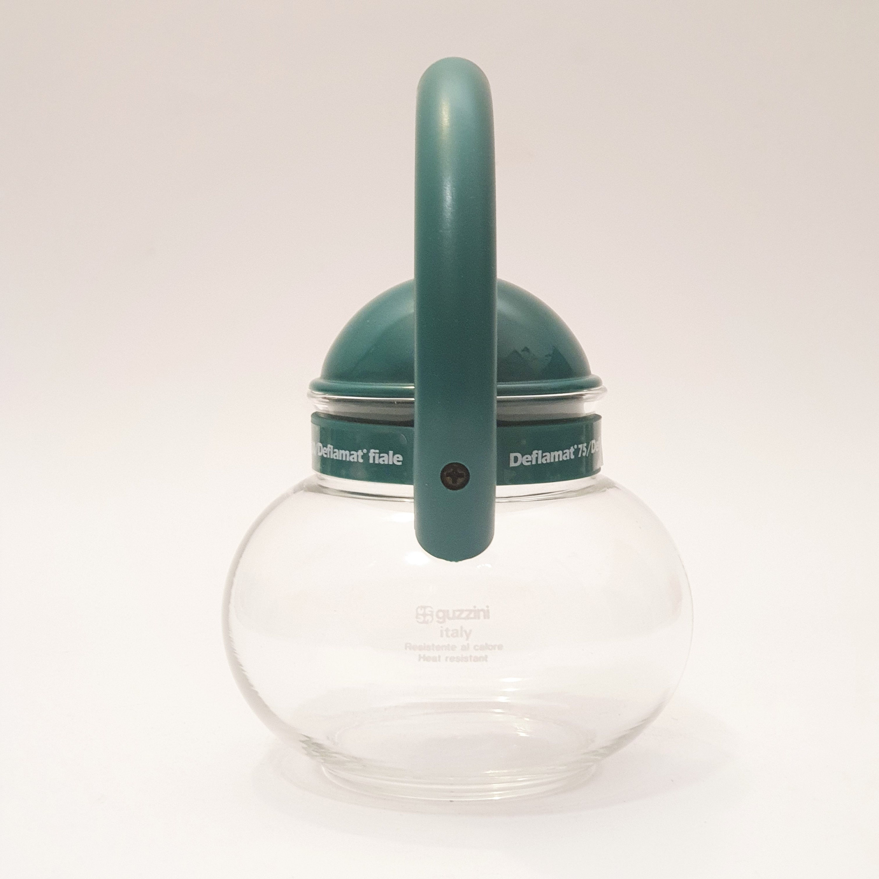 Kitchen & Dining Teapots Vintage Guzzini Focus teapot 750 cc borosilicate glass and green