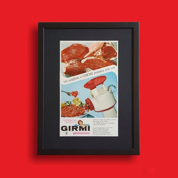 Buy Original Advertising Poster Vintage Kitchen Appliances Meat