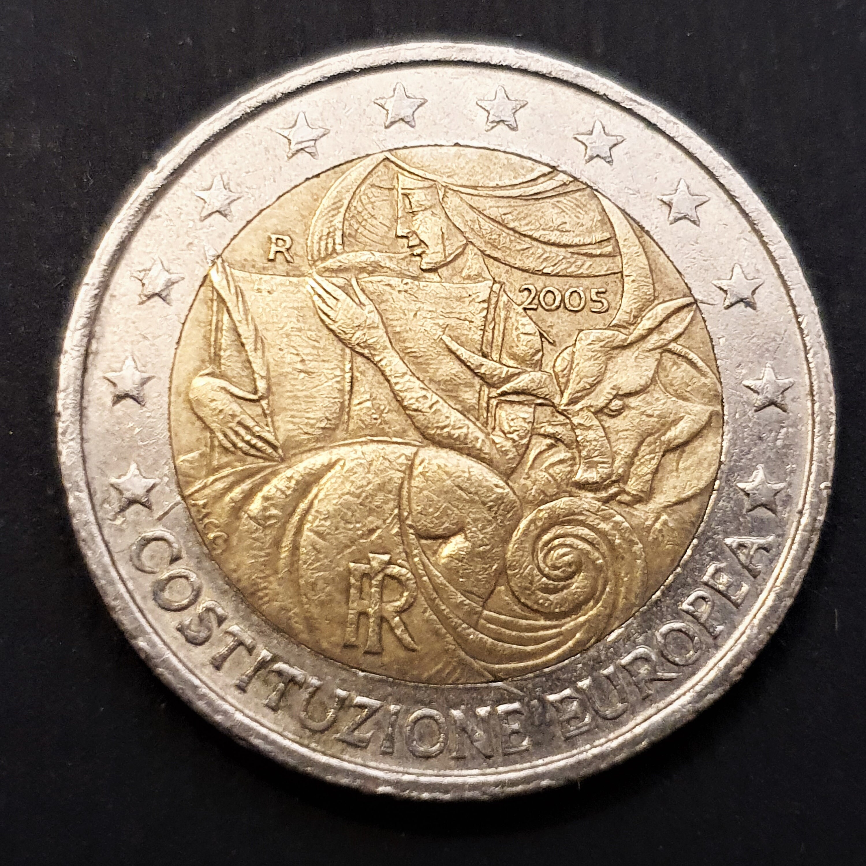 Pièce 2 Euros Costituzione Europea 2005 Valeur Euro coin europe - Etsy France