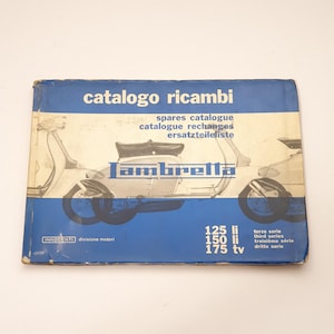 Manuale catalogo ricambi motociclo vintage italiano scooter ciclomotore Innocenti Lambretta 125 li 150 li 175 tv