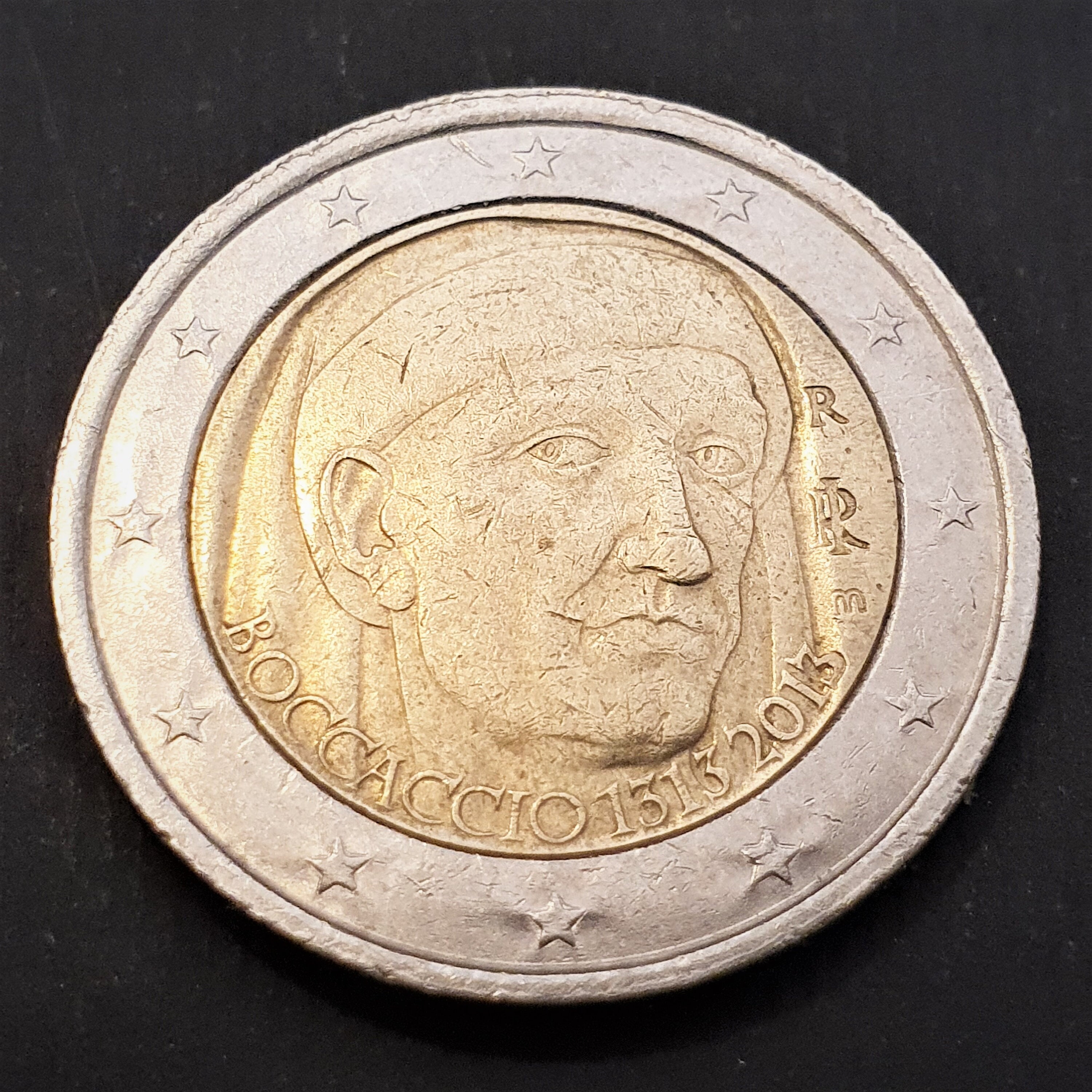 2 euro commemorative coin - Italian Republic 2013 seven hundredth anniversary of the birth of Giovanni Boccaccio