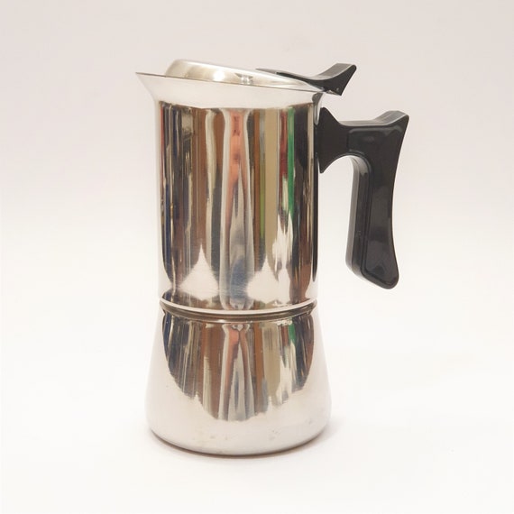 Vintage Italian Espresso Coffee Maker, Seventies Stove Top Espresso Coffee  Maker, Rare Black Handle, Vintage Housewares Handle 