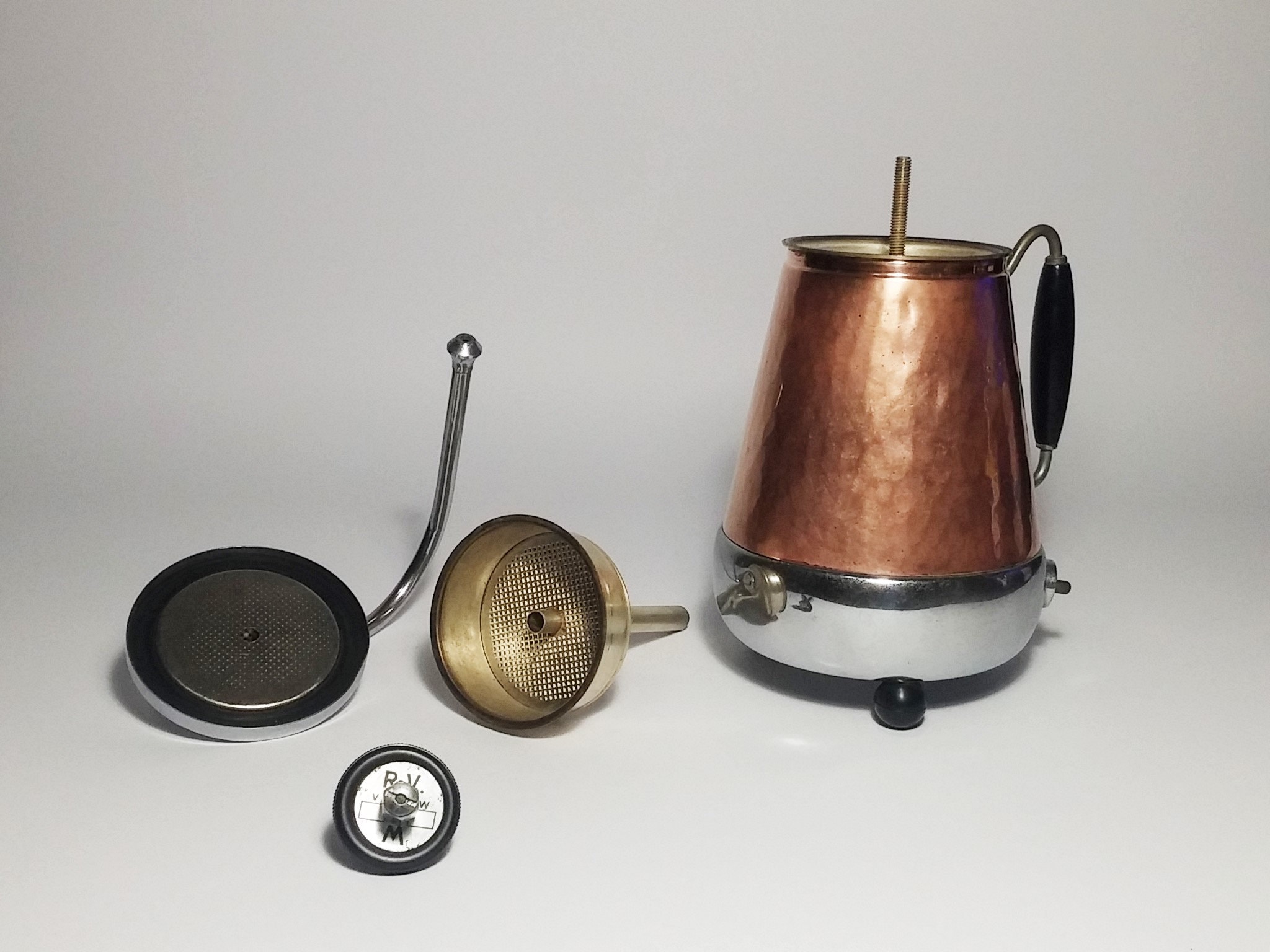 Antigua cafetera eléctrica en cobre R.V. Milan acero y | Etsy México