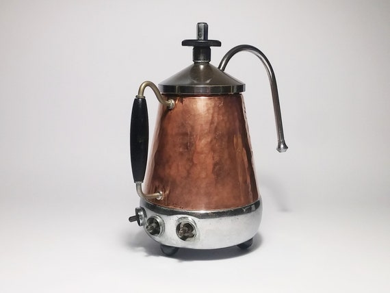 Antigua cafetera eléctrica en cobre R.V. Milan acero y | Etsy México
