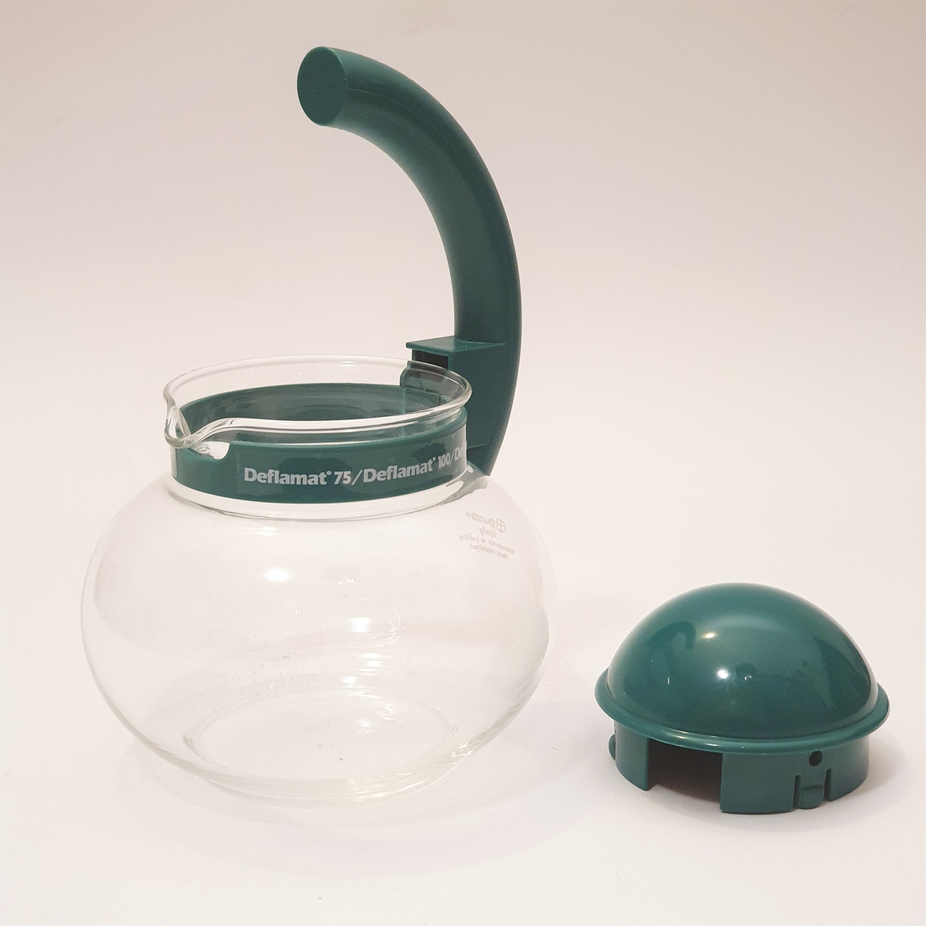 Kitchen & Dining Teapots Vintage Guzzini Focus teapot 750 cc borosilicate glass and green