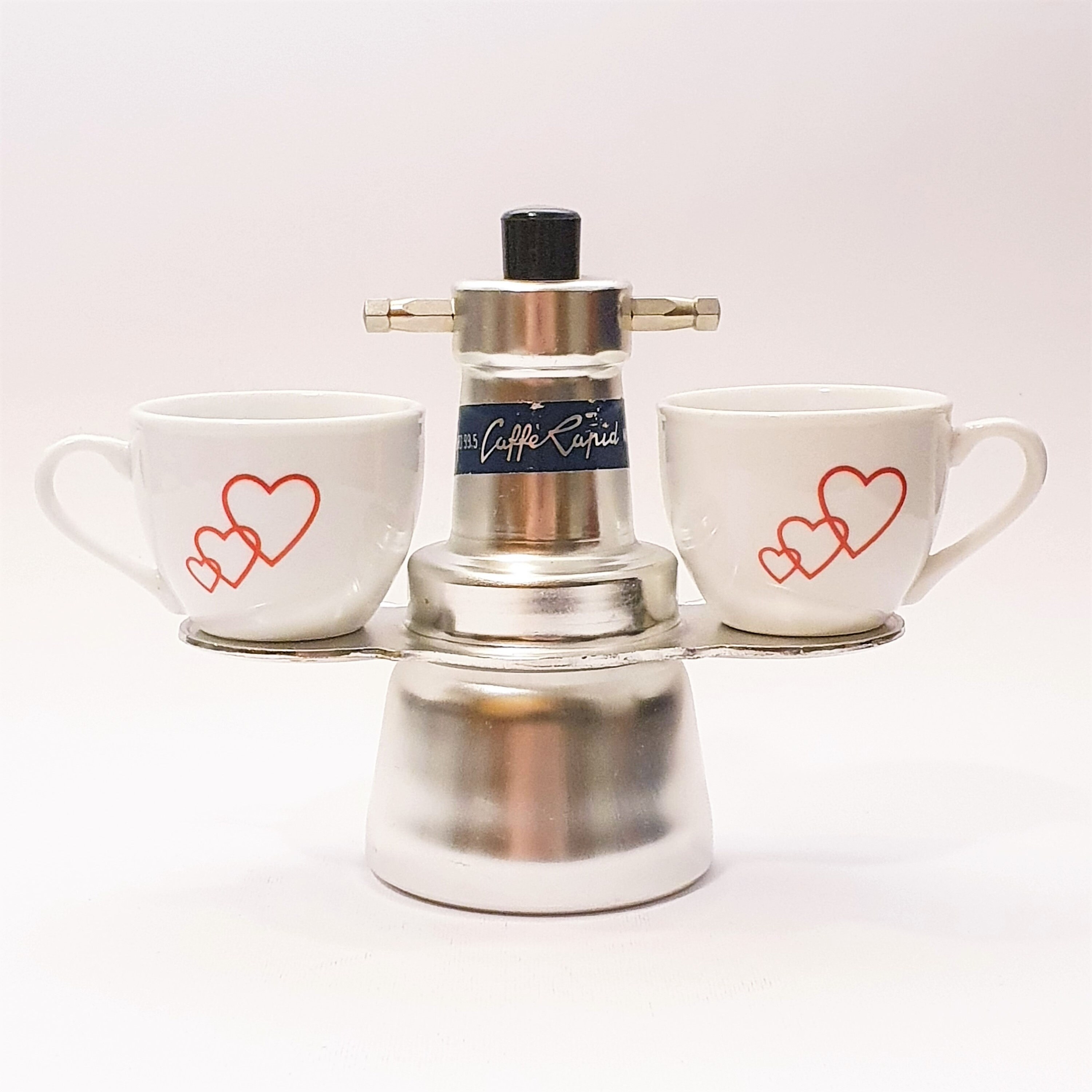 Cafetière Italienne Moka Express Vintage API – Aluminium, 2 Tasses, 1970-80
