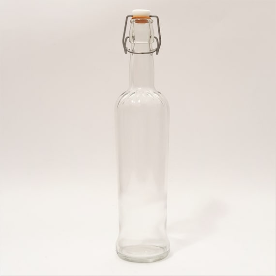 Flacon en verre refermable avec bouchon hermétique / bouteille
