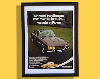 Original advertising vintage car poster - "Rover 2000 - 3500" - Year 1973
