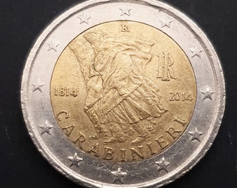 Commemorative commemorative 2 euro coin - Italian Republic 2014 bicentenary of the foundation of the Carabinieri