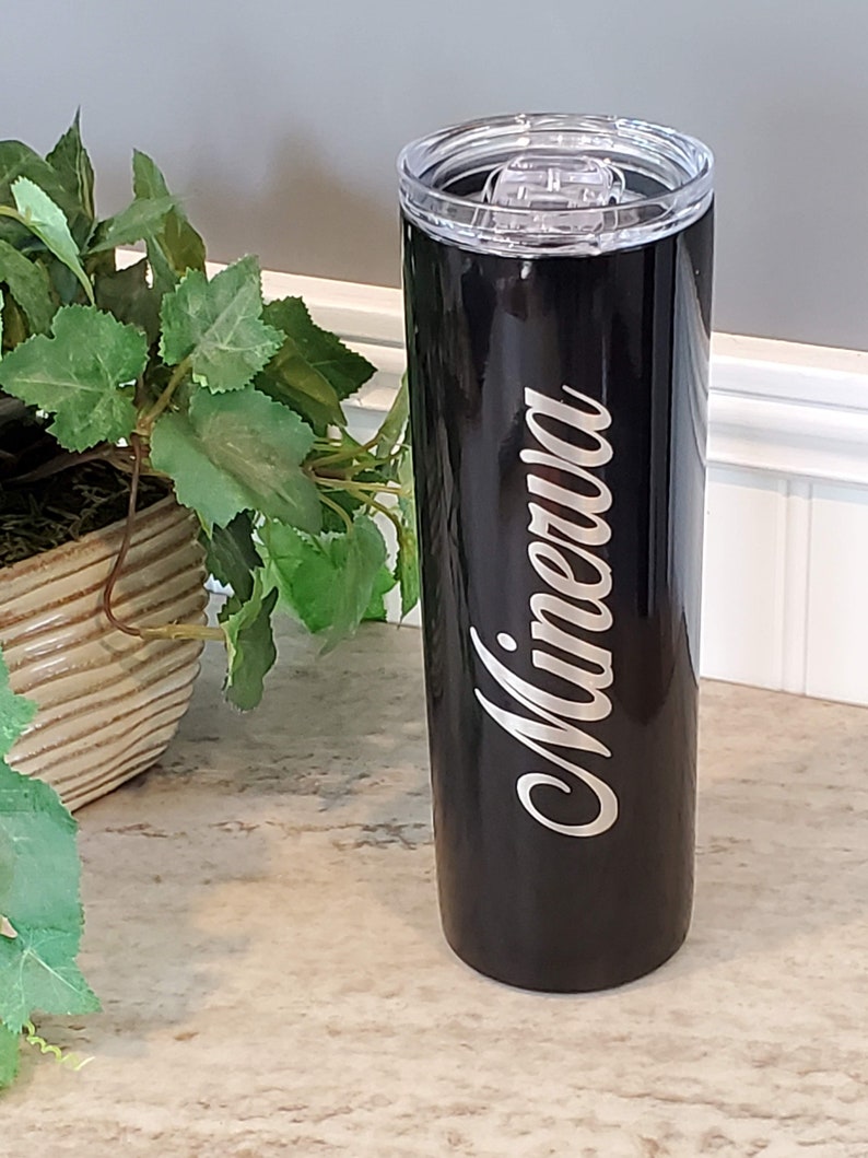 Laser Engraved Tumblers Personalized Tumblers Tall Skinny Etsy