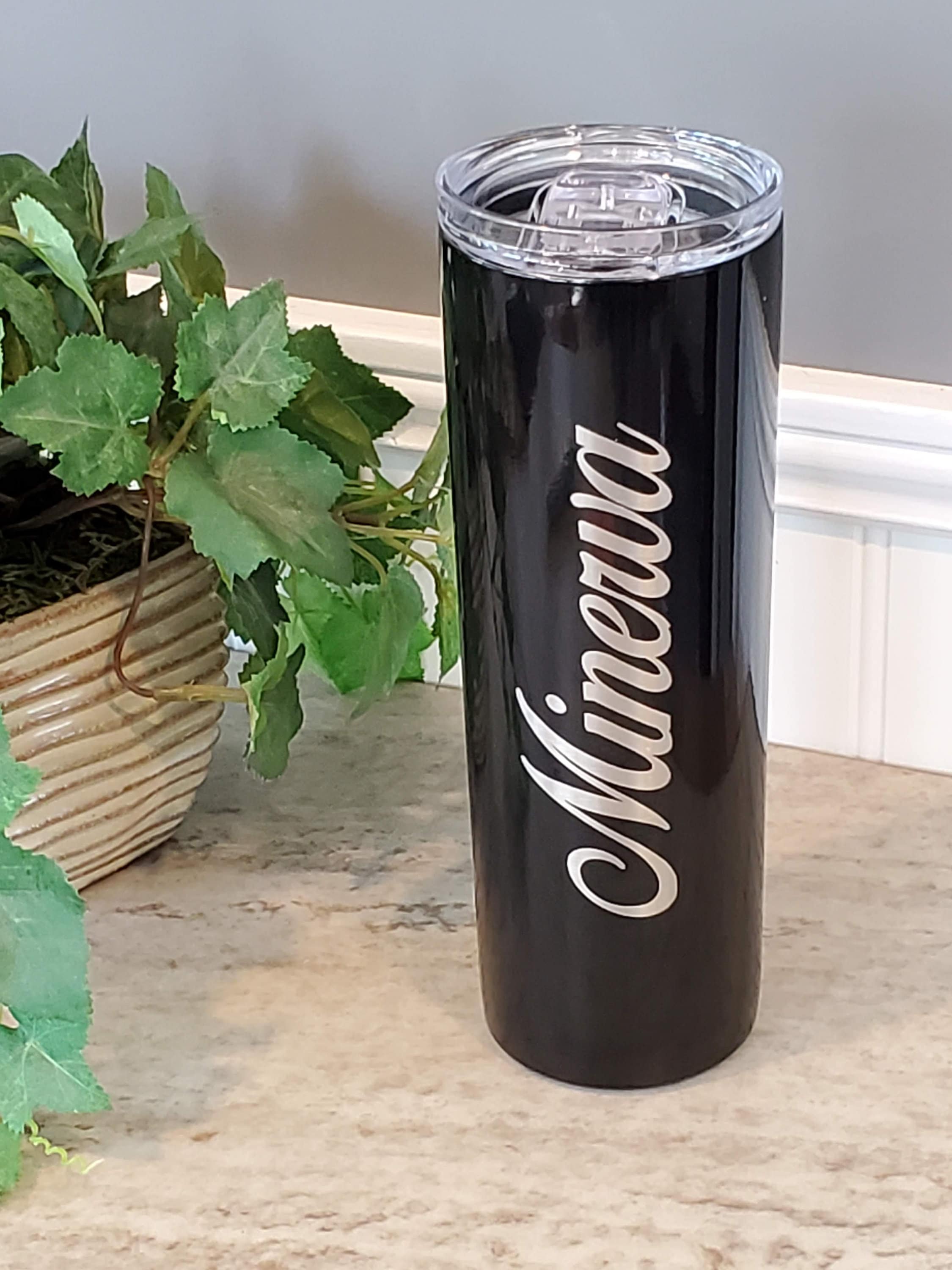 Laser Engraved Tumblers Personalized Tumblers Tall Skinny Etsy