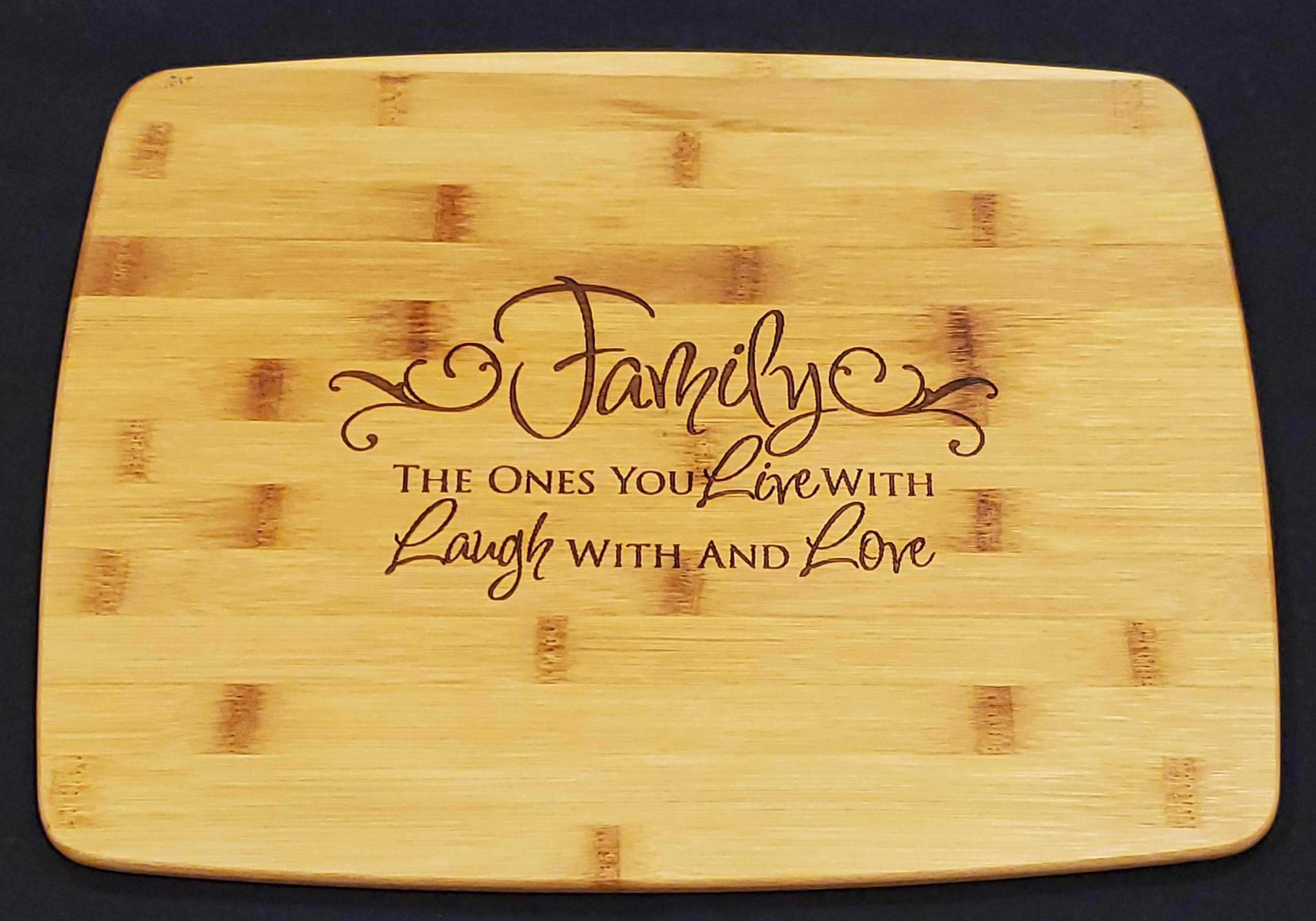 Medium Bamboo Laser Engraved Cutting board Chopping Board Etsy