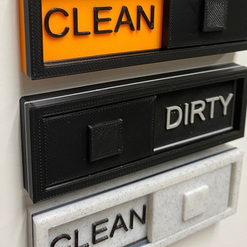 Clean Dirty Dishwasher Reversible Kitchen Organizing Etsy