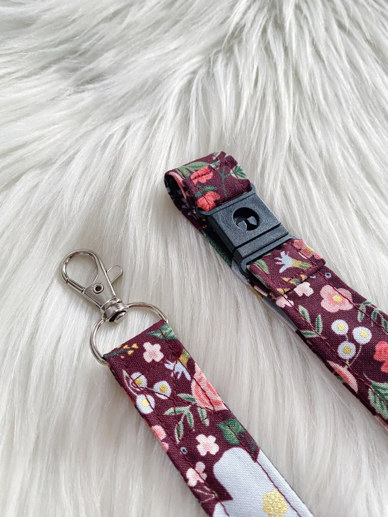 BREAKAWAY Fabric Lanyards for Nurses ID Badge Holder Floral Lanyards Gifts for Her Nurse Lanyards Cute Lanyards Stocking Stuffers image 2