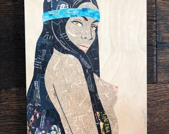Claudia 8x10 signed print on wood panel