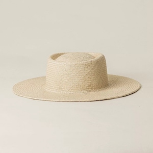 CREMA - 100% Sustainable Wide  Brim Straw Boater made in the United States